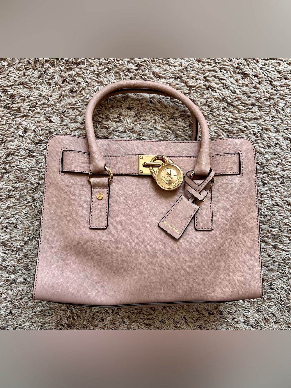 Michael Kors Hamilton Satchel Blush Nude
